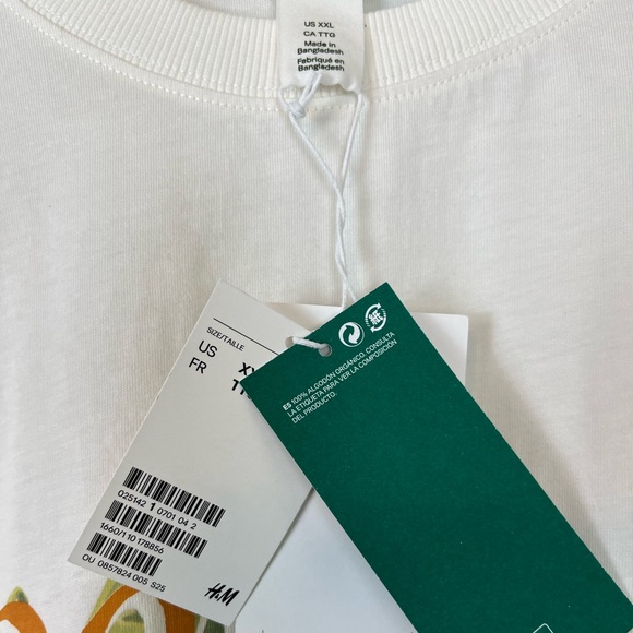 NWT Desmond & Dempsey x H&M Organic Cotton Graphic T-Shirt Size XXL - Picture 12 of 12